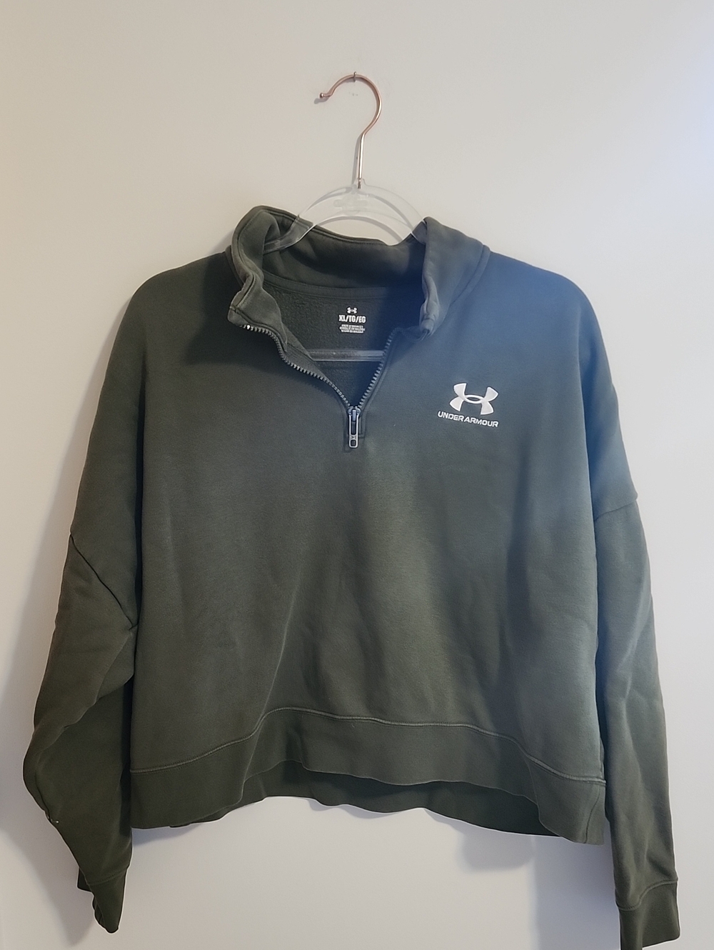 Under Armour Dark Olive Quarter-Zip Sweatshirt